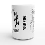 Personalised Mummy Needs A Coffee White 15oz Ceramic Mug Personalised 15oz Mug Globally Fulfilled Mum