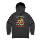 Chess And Education - Womens Hoodie Coal Womens Hoodie Chess Games Printed In Australia