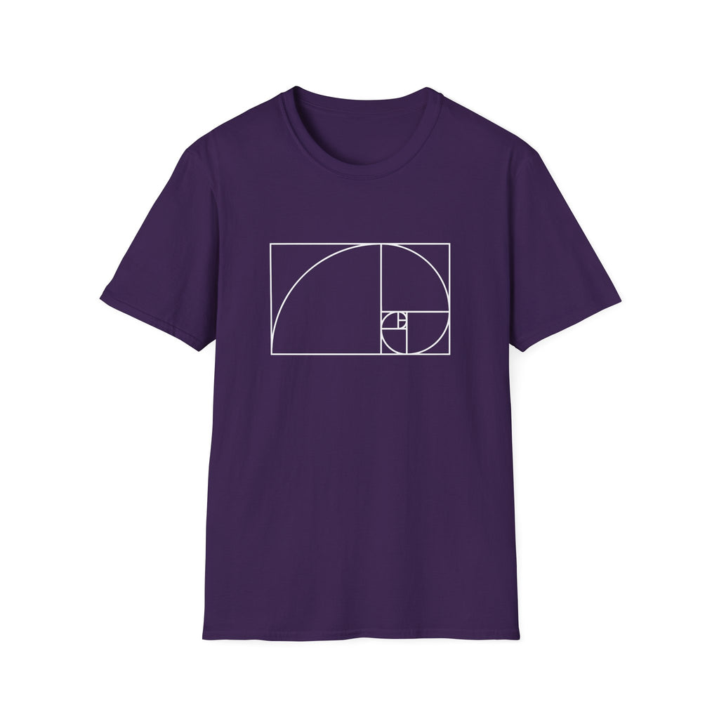 Fibonacci Unisex Softstyle T-Shirt Purple T-Shirt Australian Printer Maths Science
