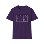 Fibonacci Unisex Softstyle T-Shirt Purple T-Shirt Australian Printer Maths Science
