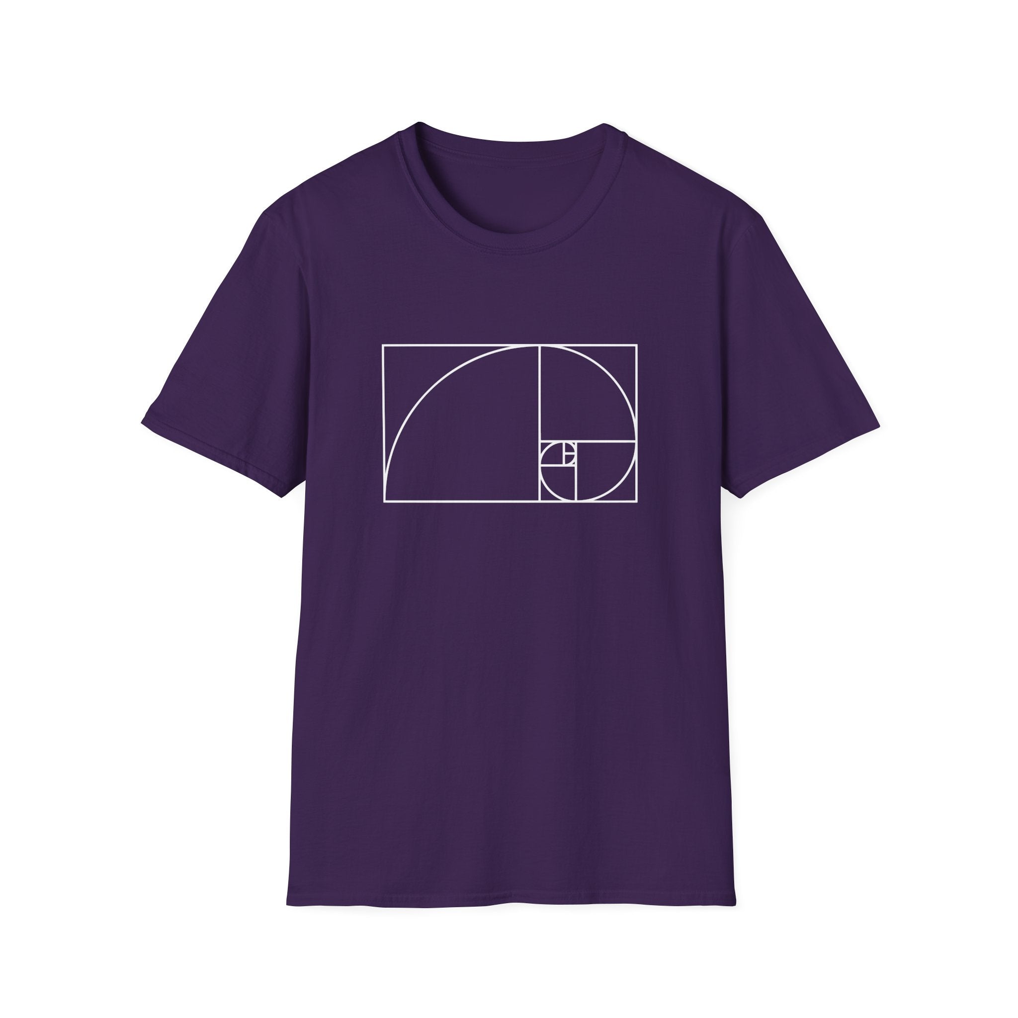 Fibonacci Unisex Softstyle T-Shirt Purple T-Shirt Australian Printer Maths Science