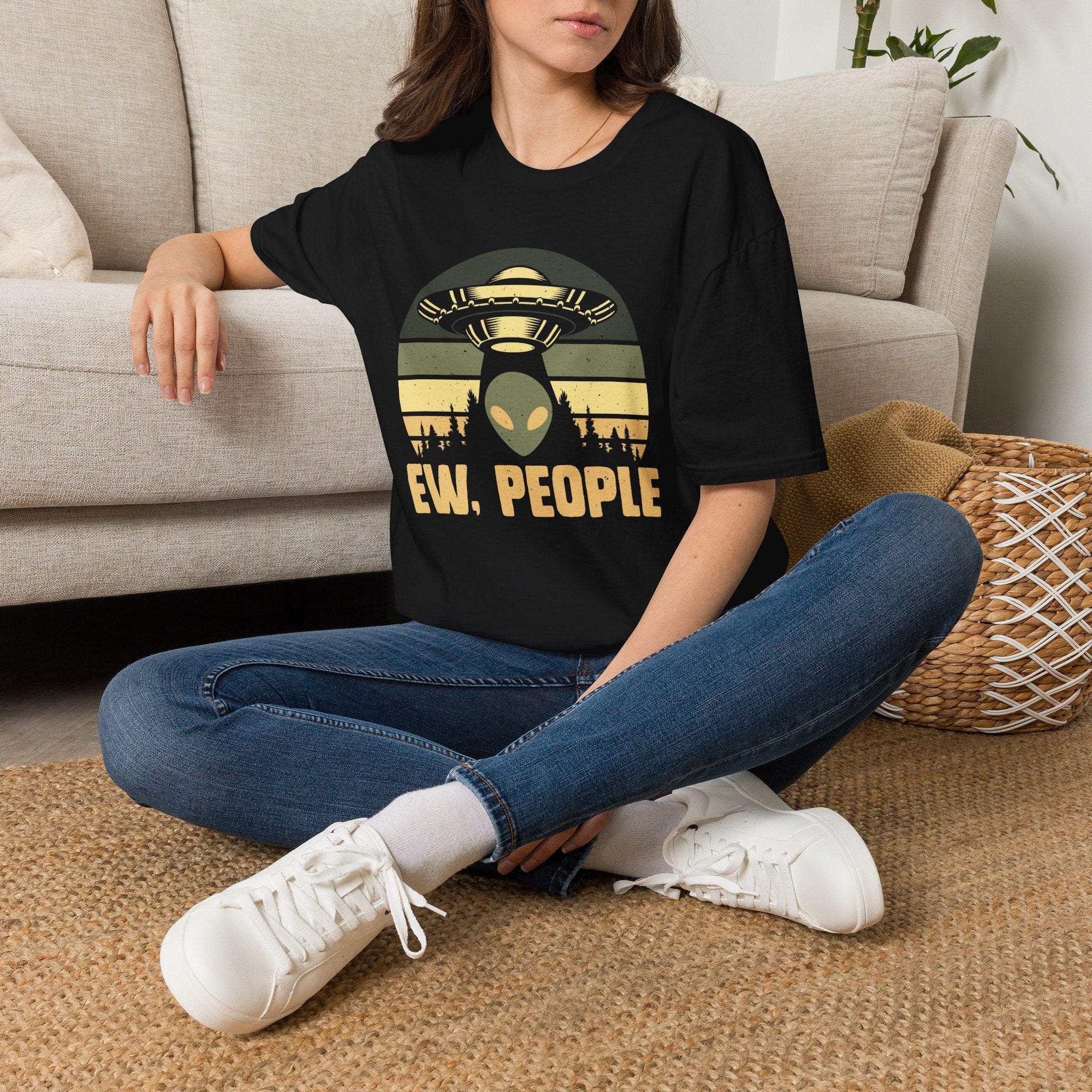 Ew People Alien UFO Unisex T-Shirt