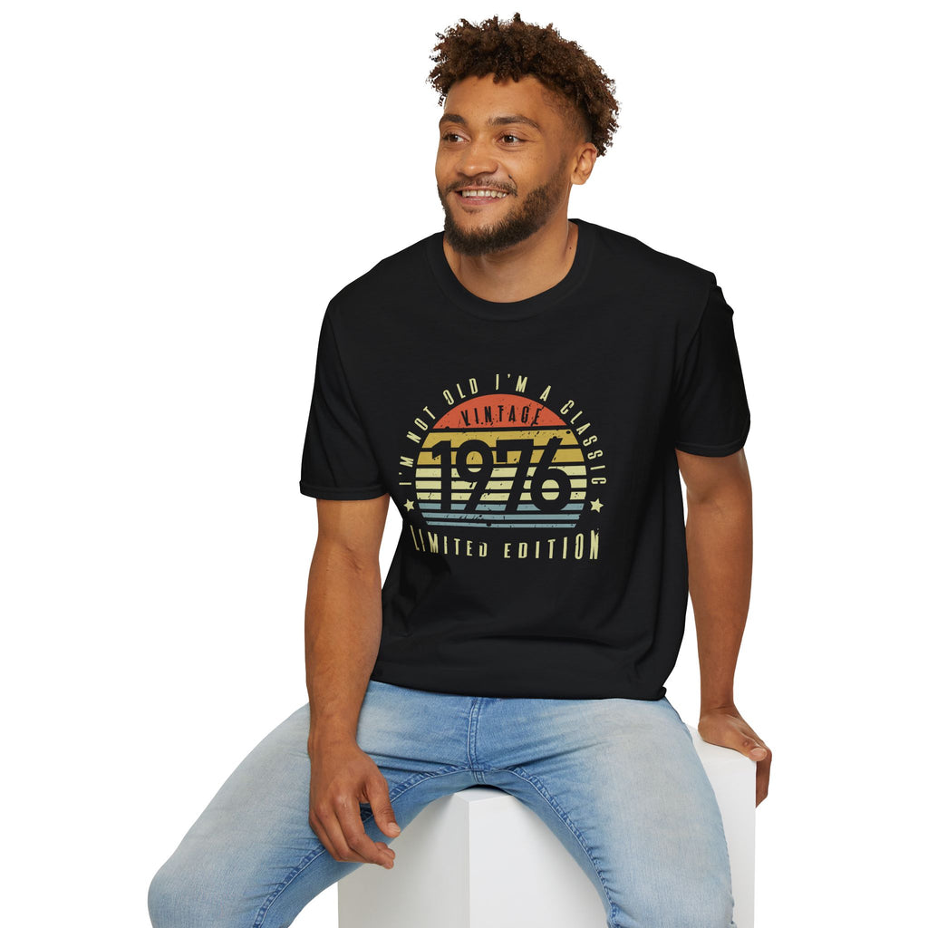 Turning 50, Vintage 1976 Unisex Softstyle T-Shirt Unisex Adult T-shirt Australian Printer Birthday Retro