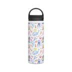 Under The Sea, Ocean Animals Stainless Steel Water Bottle, Handle Lid Stainless Steel Water Bottle With Handle Lid Globally Fulfilled Ocean
