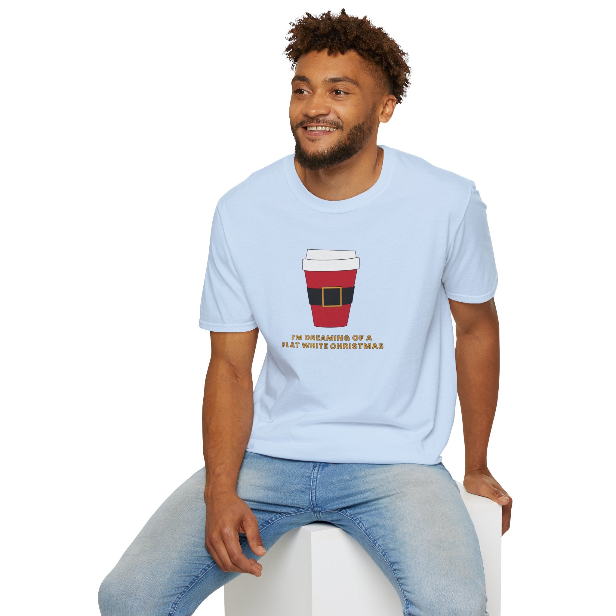 I'm Dreaming Of A Flat White Christmas - Unisex Softstyle T-Shirt