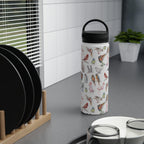 Birds Of A Feather Stainless Steel Water Bottle, Handle Lid Stainless Steel Water Bottle With Handle Lid animal Birds Globally Fulfilled
