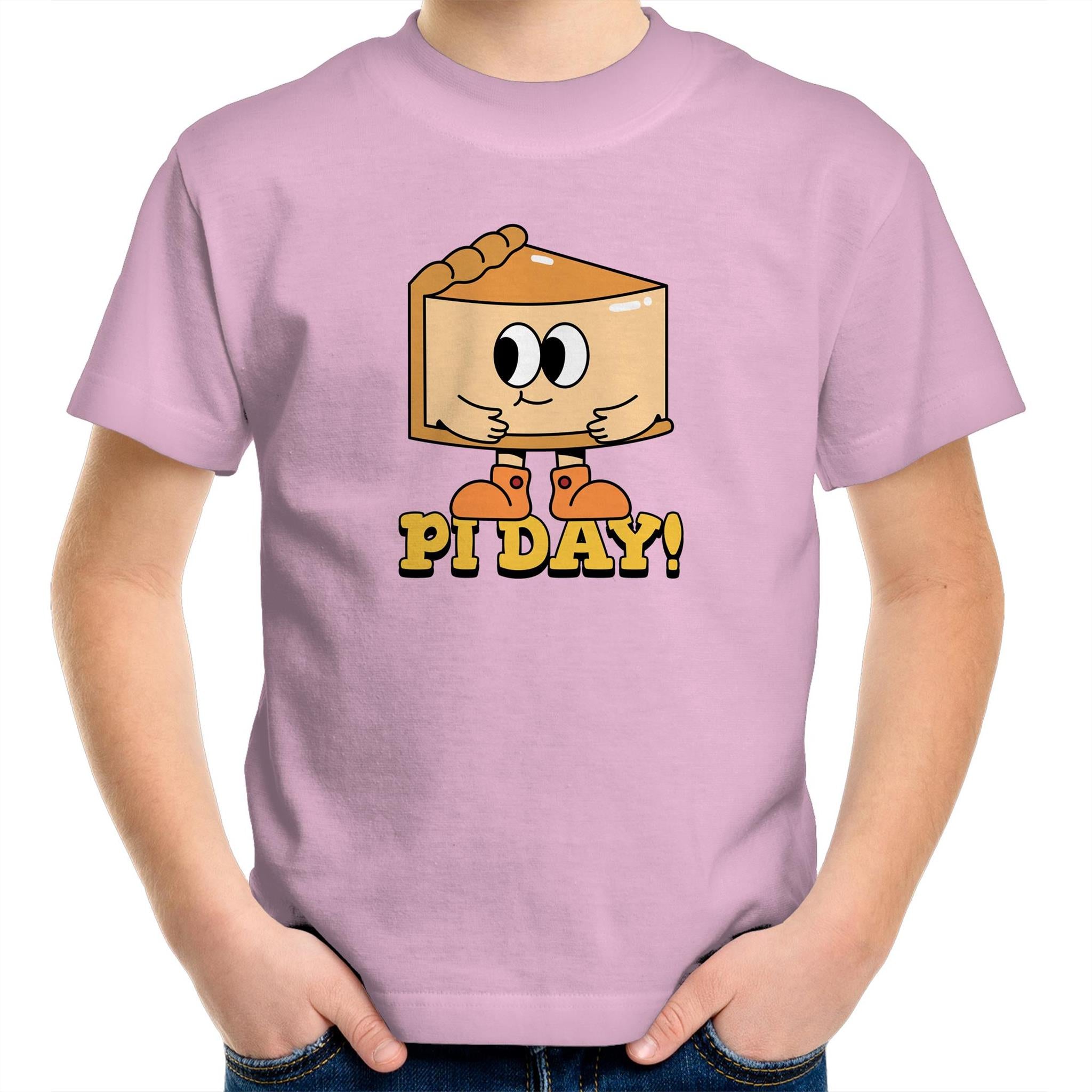 Pi Day - Kids Youth T-Shirt Pink Kids Youth T-shirt Maths Printed In Australia