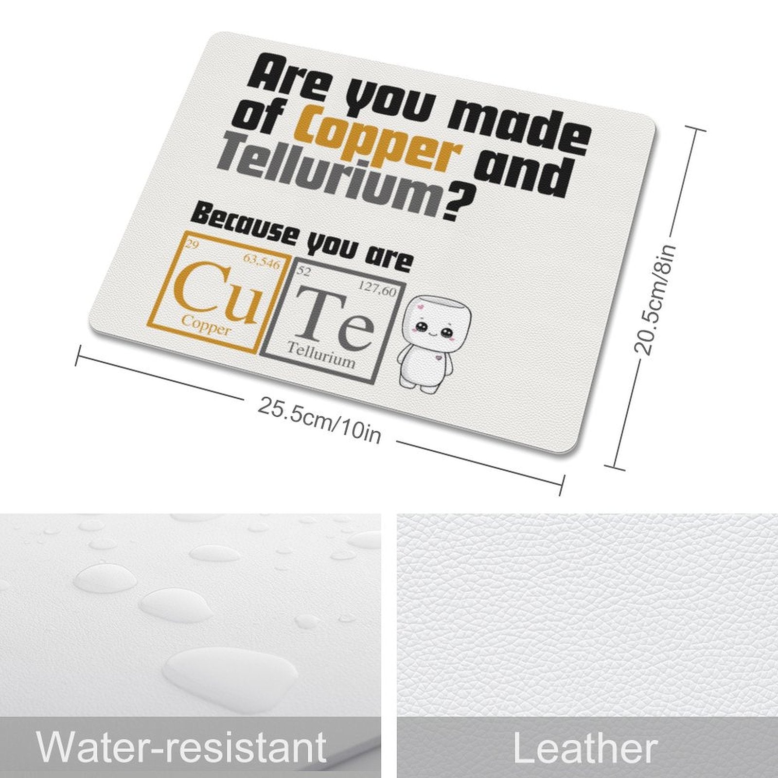 Cute Periodic Table Leather Mouse Pad Leather Mouse Pad Printed Offshore Science