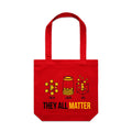 They All Matter Solid Liquid Gas Canvas Tote Bag Red One Size Tote Bag Printed In Australia Science