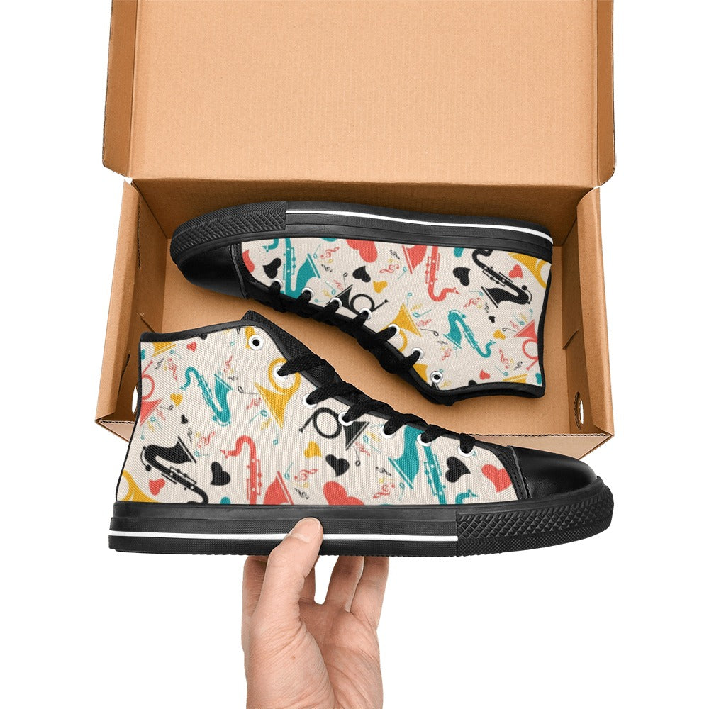 Brass Section - Women's High Top Canvas Shoes