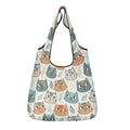 Cute Cat Faces 3 Pack of Foldable Shopping Bags Default Title 3-Pack Shopping Bags animal Printed Offshore