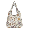 Books And Coffee 3 Pack of Foldable Shopping Bags Default Title 3-Pack Shopping Bags Coffee Printed Offshore Reading