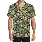 Personalised Add Your Face Frangipani Mens Casual Hawaiian Shirt Personalised Hawaiian Shirt Printed Offshore