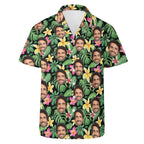 Personalised Add Your Face Frangipani Mens Casual Hawaiian Shirt Personalised Hawaiian Shirt Printed Offshore