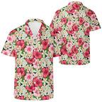 Personalised Pet Face On Hibiscus Mens Casual Hawaiian Shirt Personalised Hawaiian Shirt Printed Offshore