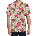 Personalised Pet Face On Hibiscus Mens Casual Hawaiian Shirt Personalised Hawaiian Shirt Printed Offshore
