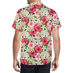 Personalised Pet Face On Hibiscus Mens Casual Hawaiian Shirt Personalised Hawaiian Shirt Printed Offshore