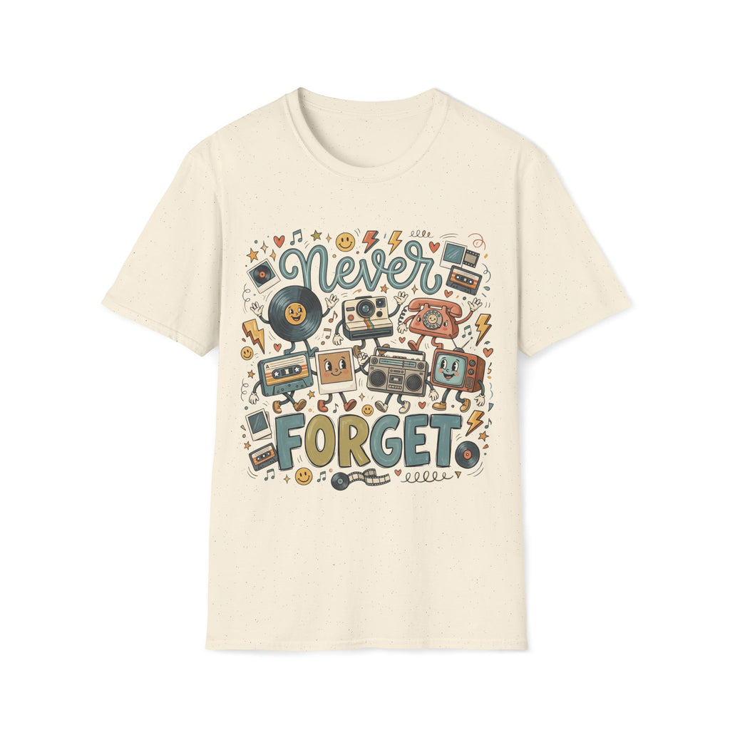 Never Forget Retro Unisex T-Shirt Unisex Adult T-shirt Globally Fulfilled Music Retro