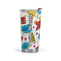 Personalised Comic Book Fun Stainless Steel 20oz Travel Mug Default Title Personalised 20oz Travel Mug comic Printed Offshore
