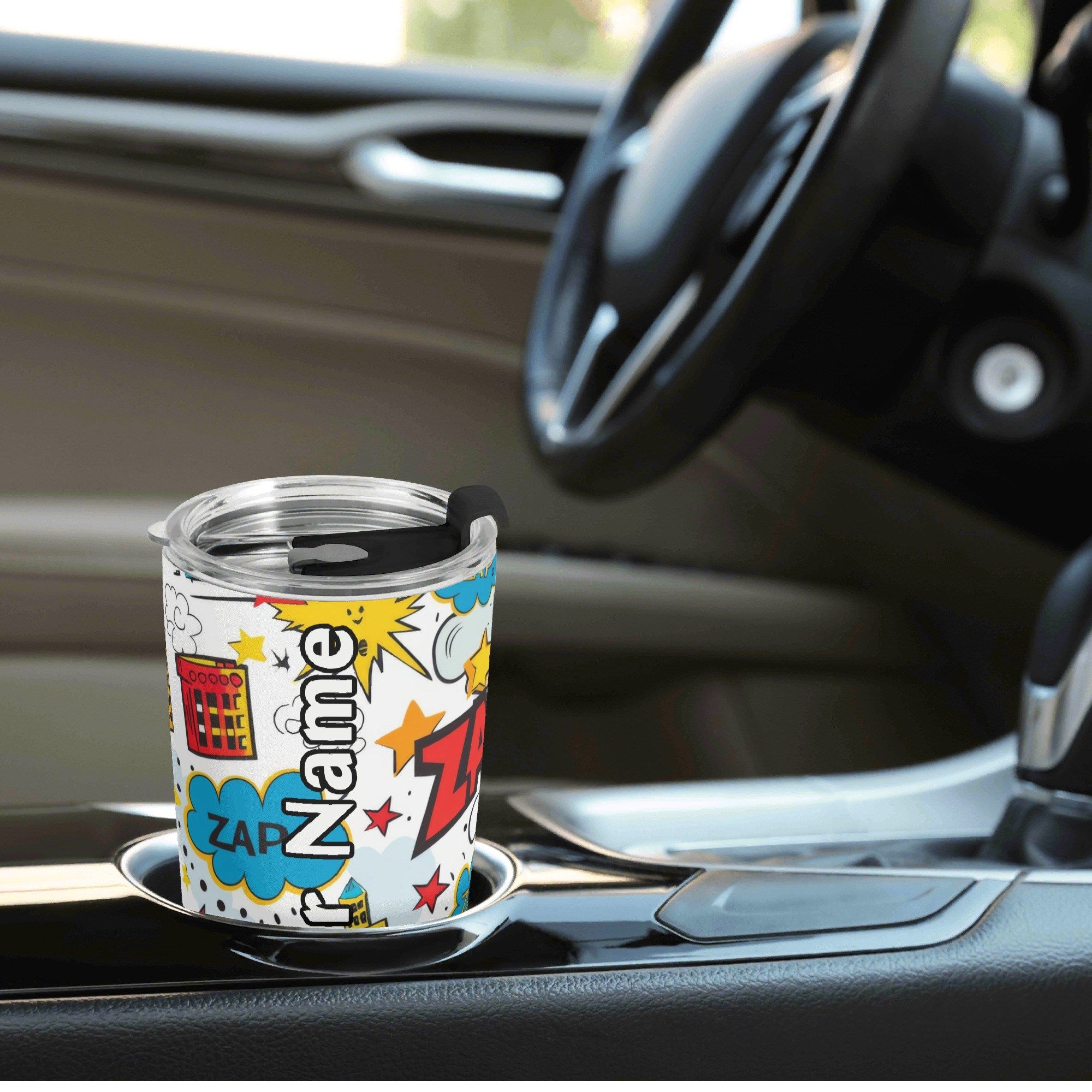 Personalised Comic Book Fun Stainless Steel 20oz Travel Mug Personalised 20oz Travel Mug comic Printed Offshore