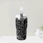 Personalised Mathematics 20oz Stainless Steel Tumbler Screw On Lid With Straw Personalised 20oz Tumbler with Top Handle Maths Printed Offshore