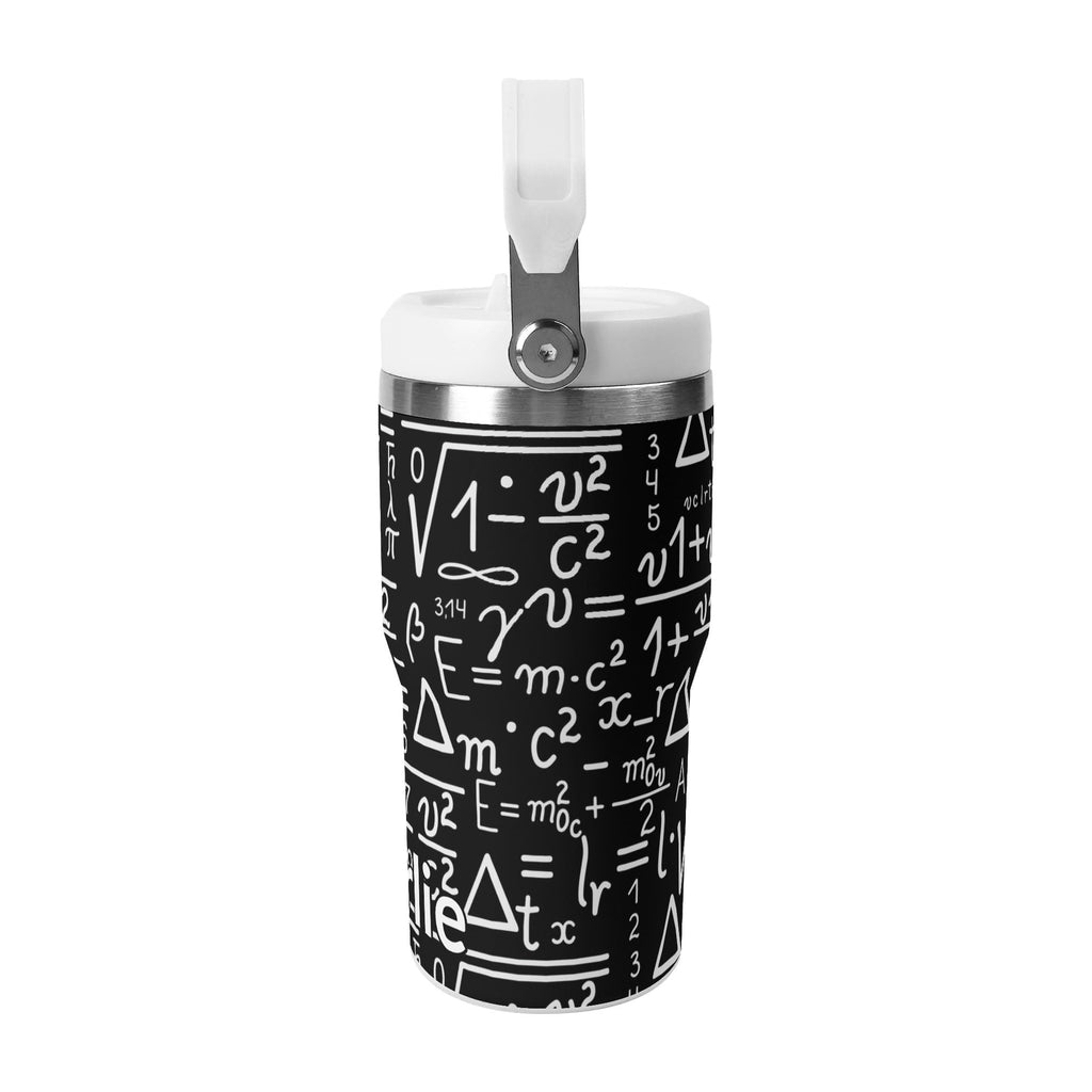 Personalised Mathematics 20oz Stainless Steel Tumbler Screw On Lid With Straw Personalised 20oz Tumbler with Top Handle Maths Printed Offshore