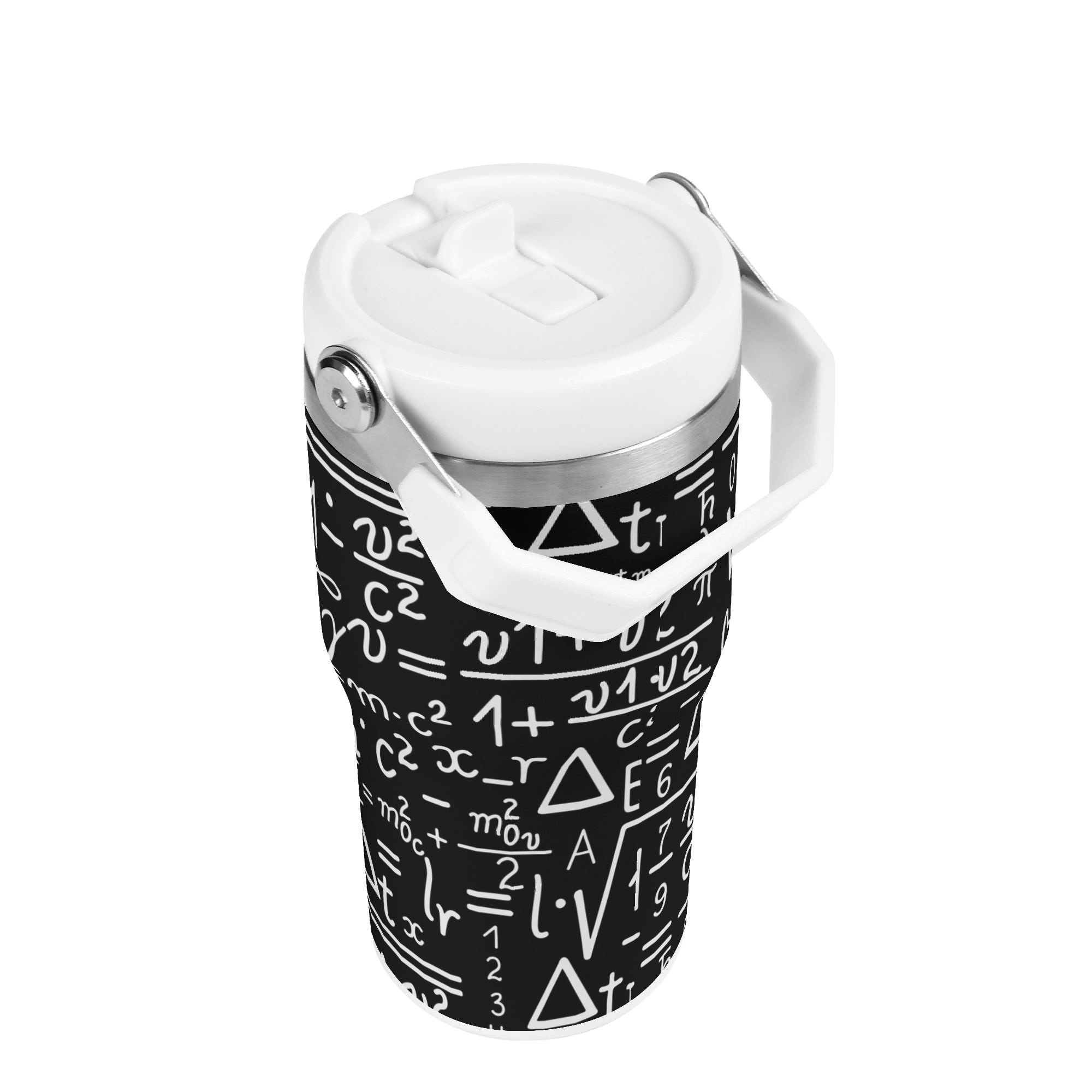 Personalised Mathematics 20oz Stainless Steel Tumbler Screw On Lid With Straw Personalised 20oz Tumbler with Top Handle Maths Printed Offshore