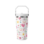 Personalised Valentine 20oz Stainless Steel Tumbler Screw On Lid With Straw Personalised 20oz Tumbler with Top Handle Love Printed Offshore