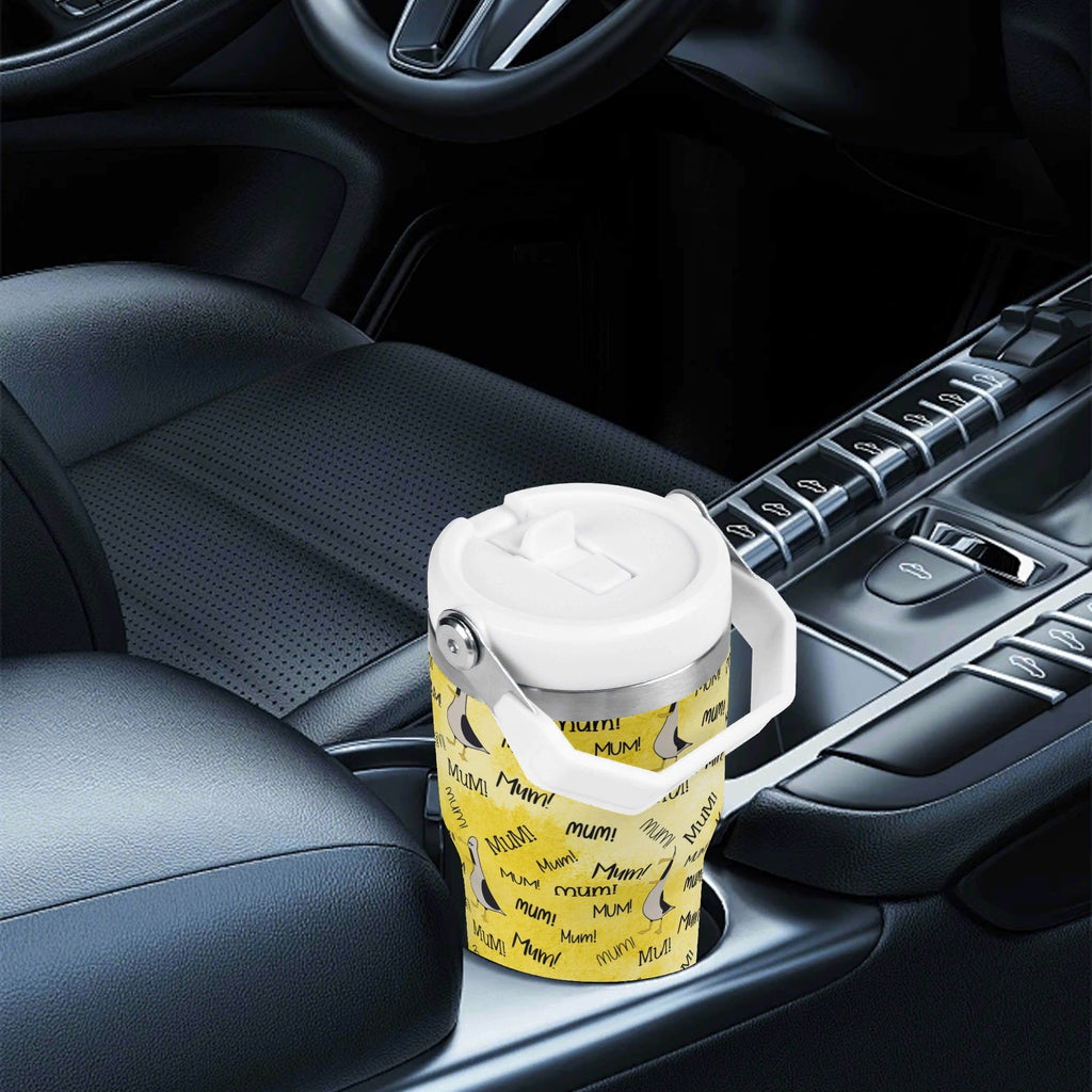 Personalised - Mum Seagulls - 20oz Stainless Steel Tumbler Screw On Lid With Straw Personalised 20oz Tumbler with Top Handle animal Mum Printed Offshore