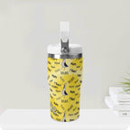 Personalised - Mum Seagulls - 20oz Stainless Steel Tumbler Screw On Lid With Straw Personalised 20oz Tumbler with Top Handle animal Mum Printed Offshore