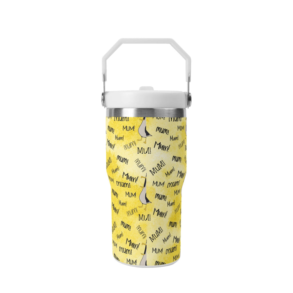 Personalised - Mum Seagulls - 20oz Stainless Steel Tumbler Screw On Lid With Straw Personalised 20oz Tumbler with Top Handle animal Mum Printed Offshore