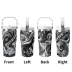 Personalised Black And White Guitar 20oz Stainless Steel Tumbler Screw On Lid With Straw Personalised 20oz Tumbler with Top Handle Music Printed Offshore
