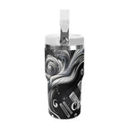 Personalised Black And White Guitar 20oz Stainless Steel Tumbler Screw On Lid With Straw Personalised 20oz Tumbler with Top Handle Music Printed Offshore