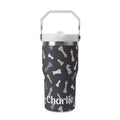 Personalised Chess Pattern 20oz Stainless Steel Tumbler Screw On Lid With Straw Default Title Personalised 20oz Tumbler with Top Handle Chess Games Printed Offshore