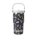 Personalised Chess Pattern 20oz Stainless Steel Tumbler Screw On Lid With Straw Default Title Personalised 20oz Tumbler with Top Handle Chess Games Printed Offshore