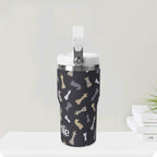 Personalised Chess Pattern 20oz Stainless Steel Tumbler Screw On Lid With Straw Personalised 20oz Tumbler with Top Handle Chess Games Printed Offshore