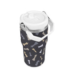 Personalised Chess Pattern 20oz Stainless Steel Tumbler Screw On Lid With Straw Personalised 20oz Tumbler with Top Handle Chess Games Printed Offshore