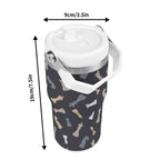 Personalised Chess Pattern 20oz Stainless Steel Tumbler Screw On Lid With Straw Personalised 20oz Tumbler with Top Handle Chess Games Printed Offshore