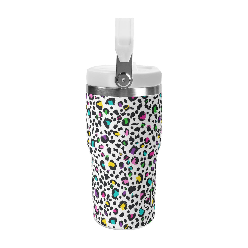 Personalised Animal Print In Colour 20oz Stainless Steel Tumbler Screw On Lid With Straw Personalised 20oz Tumbler with Top Handle Printed Offshore