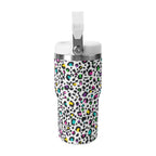 Personalised Animal Print In Colour 20oz Stainless Steel Tumbler Screw On Lid With Straw Personalised 20oz Tumbler with Top Handle Printed Offshore