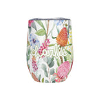 Personalised Australian Flowers 12oz Wine Tumbler / Travel Mug Default Title Personalised Wine Tumbler / Travel Mug Plants Printed Offshore