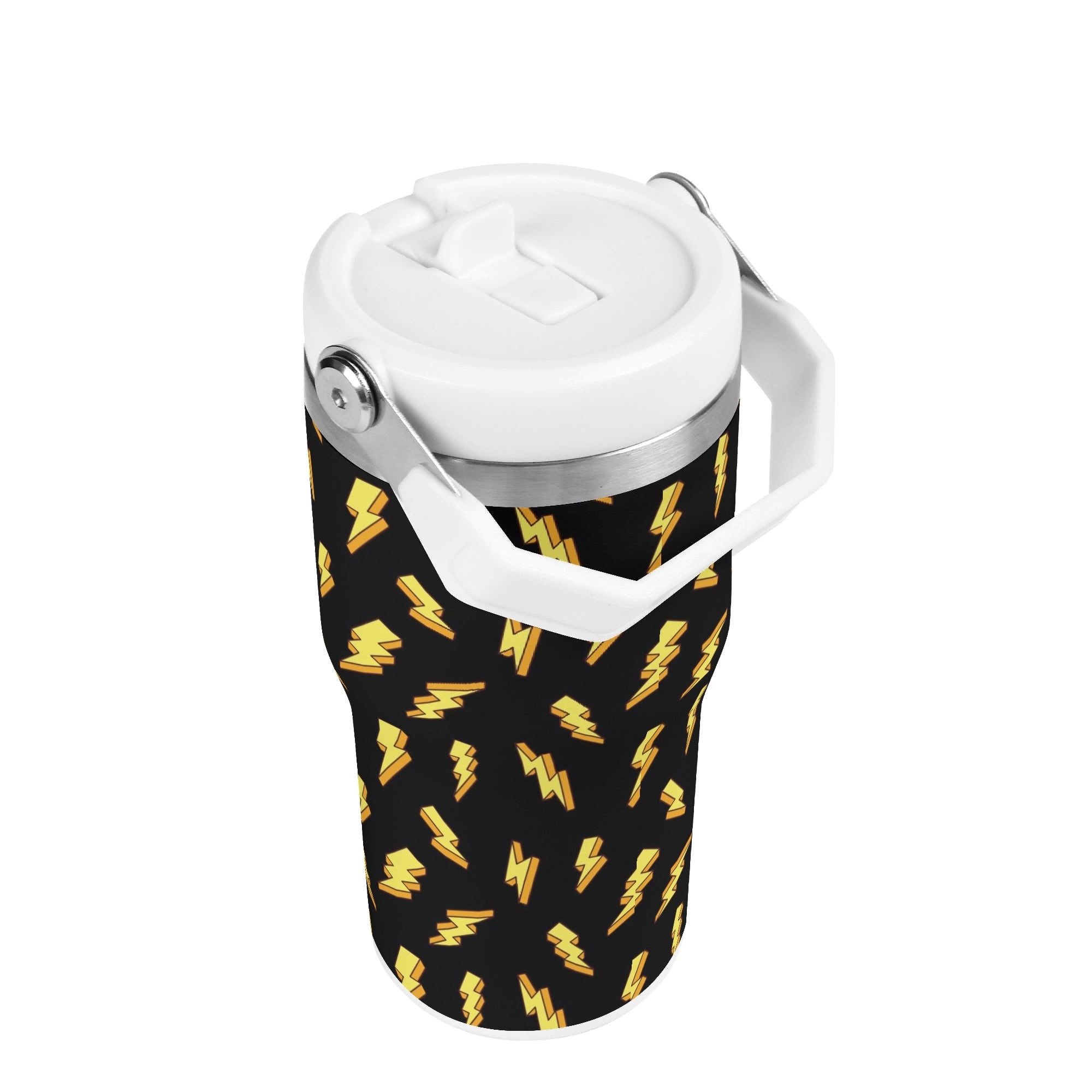 Personalised Lightning Bolts 20oz Stainless Steel Tumbler Screw On Lid With Straw Personalised 20oz Tumbler with Top Handle comic Printed Offshore