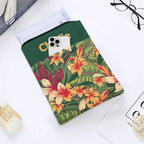 Personalised Vintage Hawaiian Floral Book Sleeve / Book Cover Protector with Zipper Personalised Book Sleeve / Cover Plants Printed Offshore