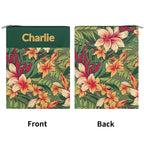 Personalised Vintage Hawaiian Floral Book Sleeve / Book Cover Protector with Zipper Personalised Book Sleeve / Cover Plants Printed Offshore