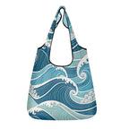 Ocean Waves 3 Pack of Foldable Shopping Bags Default Title 3-Pack Shopping Bags Ocean Printed Offshore