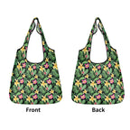 Frangipani 3 Pack of Foldable Shopping Bags 3-Pack Shopping Bags Plants Printed Offshore
