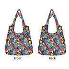 Sticker Music 3 Pack of Foldable Shopping Bags 3-Pack Shopping Bags Music Printed Offshore