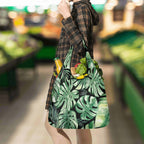 Jungle Leaves 3 Pack of Foldable Shopping Bags 3-Pack Shopping Bags Plants Printed Offshore