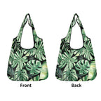 Jungle Leaves 3 Pack of Foldable Shopping Bags 3-Pack Shopping Bags Plants Printed Offshore