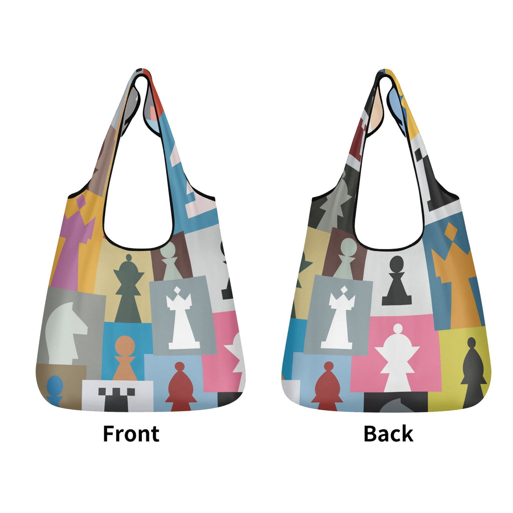 Colourful Chess 3 Pack of Foldable Shopping Bags 3-Pack Shopping Bags Chess Games Printed Offshore